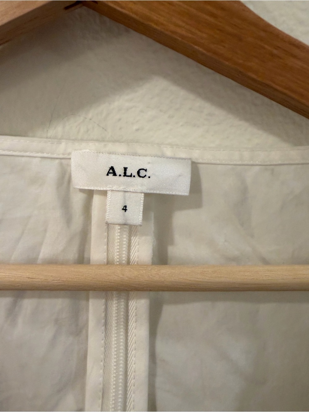A.L.C. White Wrap-Front Puff Sleeve Crop Top - Picture 3 of 3